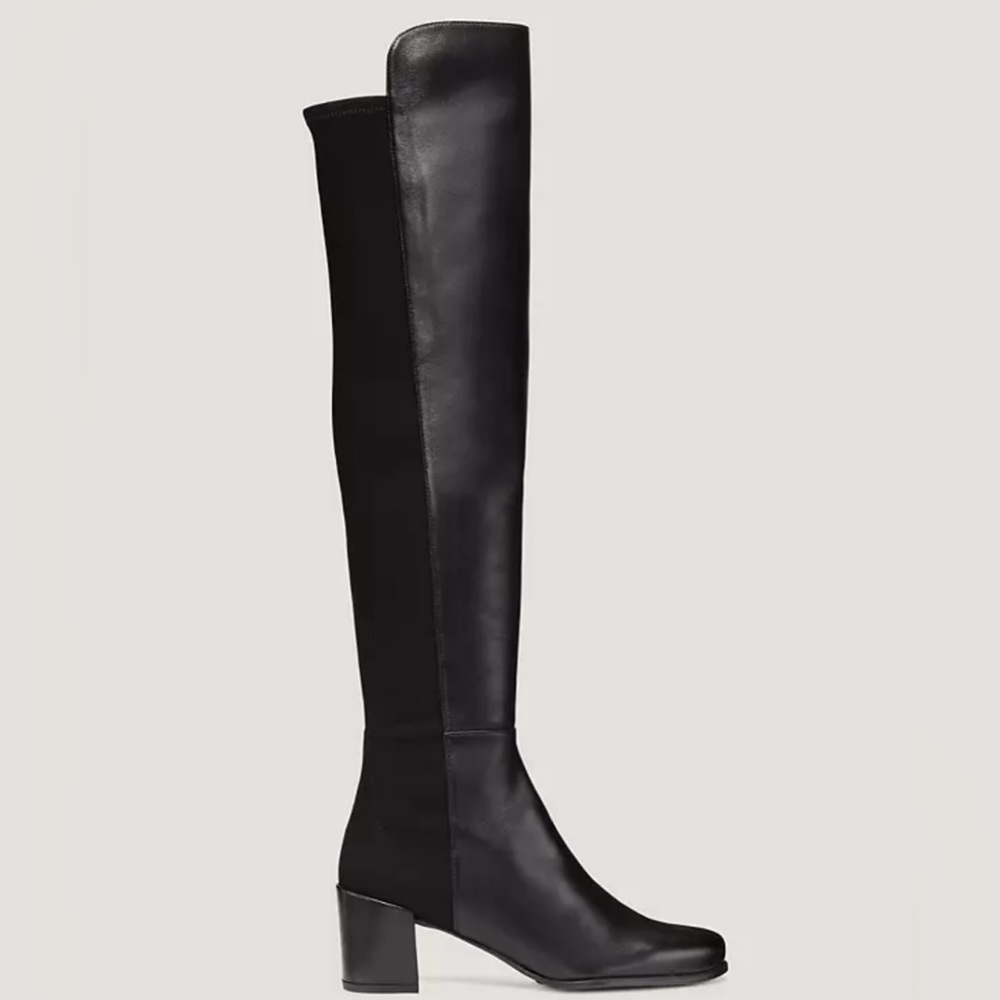 Stewart Weitzman, OTK, City Block Boot, Color: Black, Size 7.5